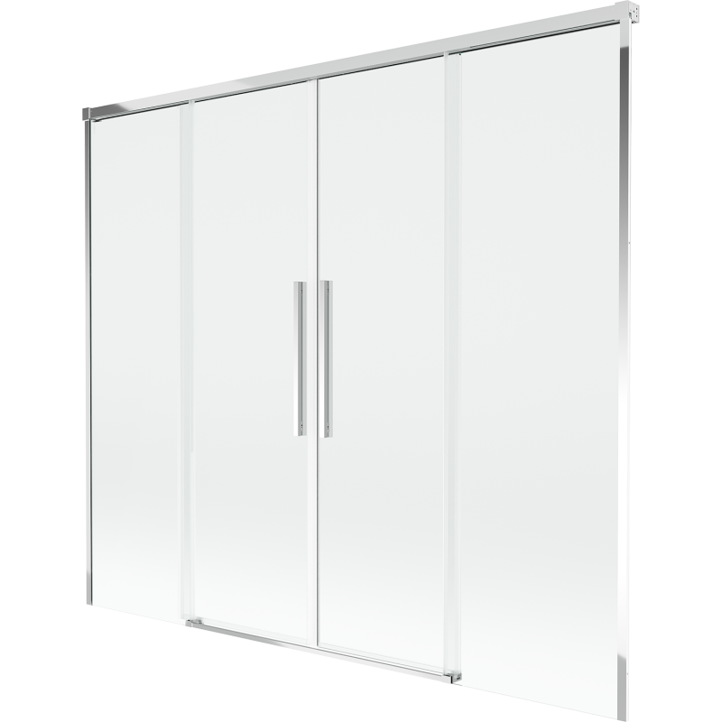 Mexen Rox 2-flügelige, verschiebbare Badewannenabtrennung 170 x 150 cm, transparent, chrom - 8C9-170-002-01-00