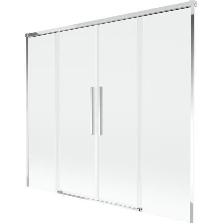 Mexen Rox 2-flügelige, verschiebbare Badewannenabtrennung 170 x 150 cm, transparent, chrom - 8C9-170-002-01-00