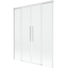 Mexen Rox Badewannenabtrennung, 2-flügelig, verschiebbar, 140 x 150 cm, transparent, weiß - 8C9-140-002-20-00