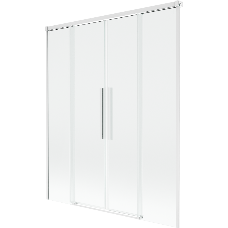 Mexen Rox Duschwand 2-flügelig verschiebbar 150 x 150 cm, transparent, weiß - 8C9-150-002-20-00