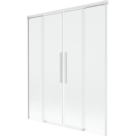 Mexen Rox Duschwand 2-flügelig verschiebbar 150 x 150 cm, transparent, weiß - 8C9-150-002-20-00