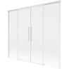 Mexen Rox Badewannenwand 2-flügelig, verschiebbar, 180 x 150 cm, transparent, weiß - 8C9-180-002-20-00