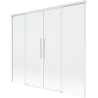 Mexen Rox 2-flügelige verschiebbare Badewannenabtrennung 190 x 150 cm, transparent, weiß - 8C9-190-002-20-00