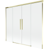Mexen Rox 2-flügeliger Duschabtrennung, verschiebbar, 180 x 150 cm, transparent, gold - 8C9-180-002-50-00