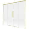 Mexen Rox 2-flügelige, verschiebbare Badewannenabtrennung 180 x 150 cm, transparent, gebürstet Gold - 8C9-180-002-55-00