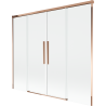 Mexen Rox Duschwand 2-flügelig zum Schieben 170 x 150 cm, transparent, Roségold - 8C9-170-002-60-00