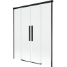 Mexen Rox Duschwand 2-flügelig verschiebbar 150 x 150 cm, transparent, schwarz - 8C9-150-002-70-00