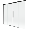 Mexen Rox 2-flügelige verschiebbare Badewannenfaltwand 170 x 150 cm, transparent, schwarz - 8C9-170-002-70-00