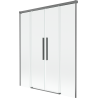 Mexen Rox 2-flügelige, verschiebbare Badewannenabtrennung 140 x 150 cm, transparent, Gun Metal - 8C9-140-002-95-00
