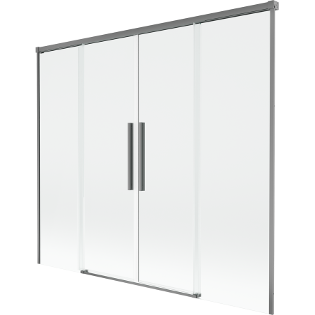 Mexen Rox 2-flügelige Duschwand zum Schieben 180 x 150 cm, transparent, gun metal - 8C9-180-002-95-00