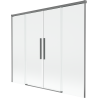 Mexen Rox 2-flügelige Duschwand zum Schieben 180 x 150 cm, transparent, gun metal - 8C9-180-002-95-00