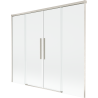 Mexen Rox Duschwand, 2-flügelig, verschiebbar 170 x 150 cm, transparent, gebürsteter Nickel - 8C9-170-002-97-00