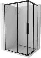 Mexen Rox Duo Schiebedusche 110 x 75 cm, schwarzer Rahmen, schwarz - 8C2D-110-075-70-70