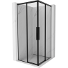 Mexen Rox Duo Duschkabine schiebbar 85 x 85 cm, schwarzer Rahmen, Schwarz - 8C2D-085-085-70-70