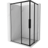 Mexen Rox Duo Duschkabine Schiebetür 120 x 85 cm, schwarzer Rahmen, schwarz - 8C2D-120-085-70-70