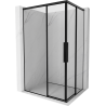 Mexen Rox Duo Duschkabine Schiebetür 120 x 90 cm, schwarzer Rahmen, schwarz - 8C2D-120-090-70-70