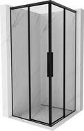 Mexen Rox Duo Duschkabine schiebbar 95 x 95 cm, schwarzer Rahmen, schwarz - 8C2D-095-095-70-70