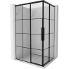 Mexen Rox Duo Schiebeduschkabine 120 x 80 cm, schwarzes Gitter, schwarz - 8C2D-120-080-70-77