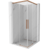 Mexen Rox Duo Schiebeduschkabine 90 x 90 cm, transparent, gebürstetes Kupfer - 8C2D-090-090-65-00