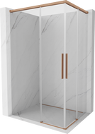 Mexen Rox Duo Schiebeduschkabine 120 x 90 cm, transparent, gebürstetes Kupfer - 8C2D-120-090-65-00