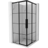 Mexen Rox Duo Duschkabine zum Schieben 90 x 90 cm, schwarzes Gitter, schwarz - 8C2D-090-090-70-77