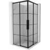 Mexen Rox Duo Schiebeduschkabine 95 x 95 cm, schwarzes Gitter, schwarz - 8C2D-095-095-70-77
