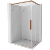 Mexen Rox Duo Schiebeduschkabine 120 x 110 cm, transparent, gebürstetes Kupfer - 8C2D-120-110-65-00