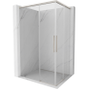 Mexen Rox Duo Duschkabine Schiebetür 110 x 90 cm, transparent, gebürsteter Nickel - 8C2D-110-090-97-00