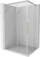 Mexen Rox Duo Schiebedusche 100 x 95 cm, transparent, gebürstetes Nickel - 8C2D-100-095-97-00