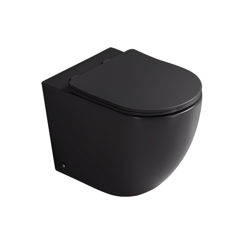 Mexen Lena Stand-WC-Schüssel Rimless Tornado mit langsam schließendem Slim-Sitz, Duroplast, schwarz matt - 3222T4085