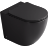Mexen Lena Stand-WC-Schüssel Rimless Tornado mit langsam schließendem Slim-Sitz, Duroplast, schwarz matt - 3222T4085