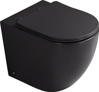 Mexen Lena Stand-WC-Schüssel Rimless Tornado mit langsam schließendem Slim-Sitz, Duroplast, schwarz matt - 3222T4085