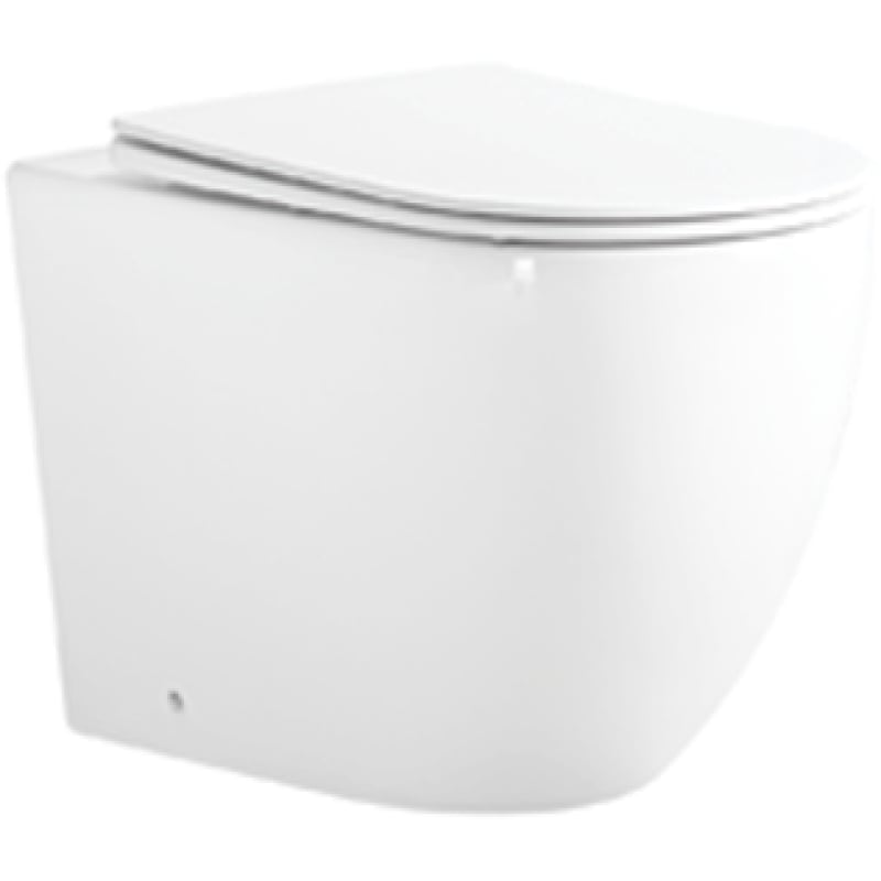 Mexen Lena WC-Standbecken Rimless Tornado mit Absenkautomatik Slim, Duroplast, Weiß Glanz - 3222T4000