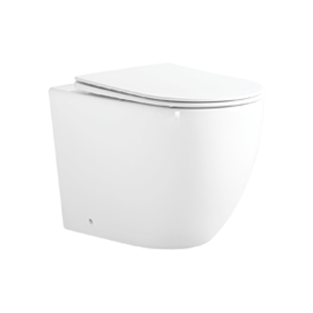 Mexen Lena WC-Standbecken Rimless Tornado mit Absenkautomatik Slim, Duroplast, Weiß Glanz - 3222T4000
