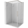 Mexen Rox Duo Schiebedusche 120 x 110 cm, transparent, gebürsteter Nickel - 8C2D-120-110-97-00