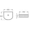 Mexen Grovo Aufsatzwaschbecken gerillt 40 x 35 cm, weiß - 22304000