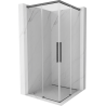 Mexen Rox Duo Duschkabine, Schiebetür, 95 x 95 cm, transparent, gebürstetes Gun Gray - 8C2D-095-095-66-00