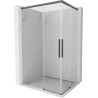 Mexen Rox Duo Duschkabine Schiebetür 120 x 110 cm, transparent, gebürstetes Gun Gray - 8C2D-120-110-66-00