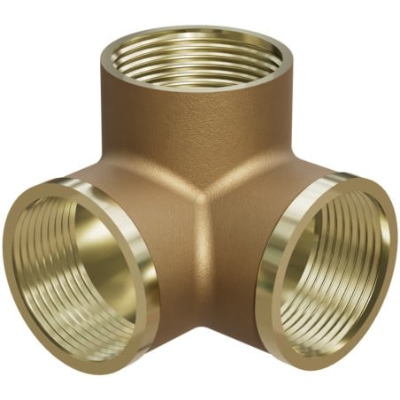 Mexen BRASS Messing T-Stück 3D 1/2 GW x 1/2 GW x 1/2 GW - W97425-121212