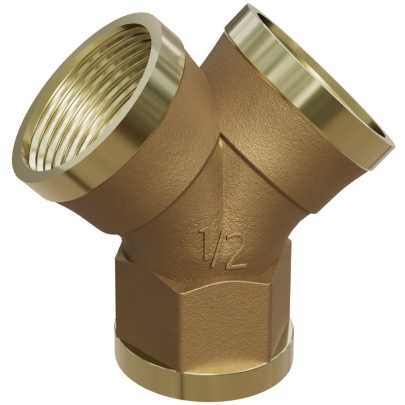 Mexen BRASS Messing-T-Stück Y 1/2 IG x 1/2 IG x 1/2 IG - W97426-121212