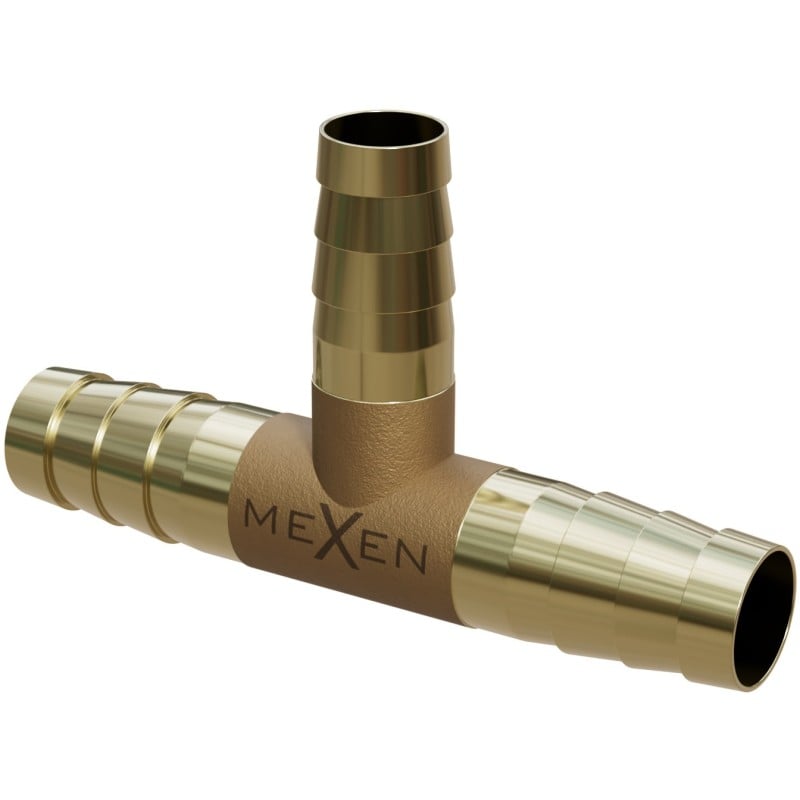 Mexen BRASS T-Stück für Schlauch T Messing 10 x 10 x 10 mm - W97428-101010