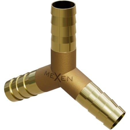 Mexen BRASS Y-Schlauchverbinder aus Messing 8 x 8 x 8 mm - W97429-080808