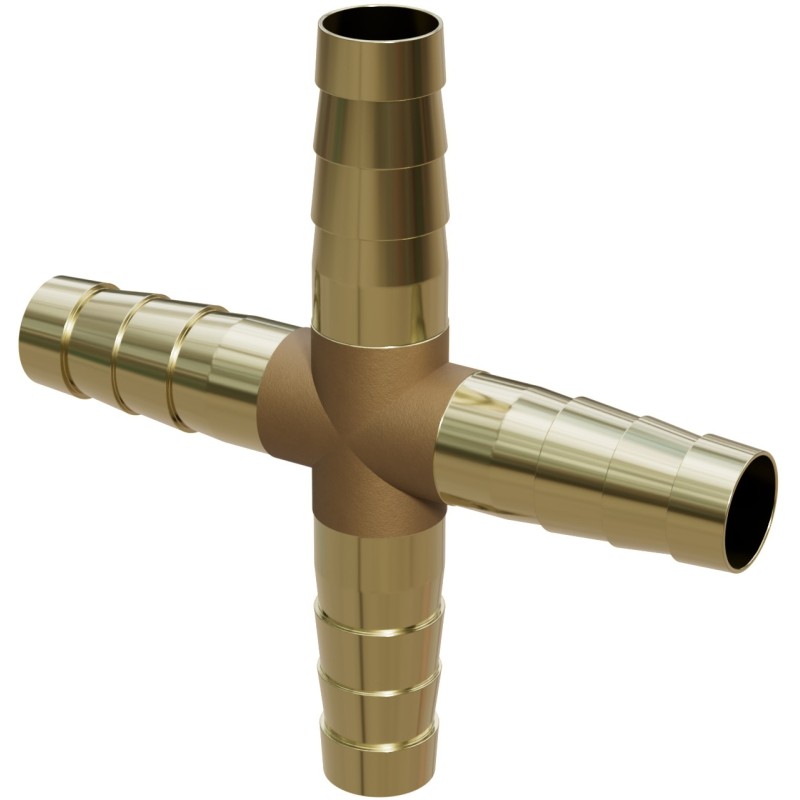 Mexen BRASS Messing Vierfach-Schlauchverbinder X 10 x 10 x 10 x 10 mm - W97432-10101010