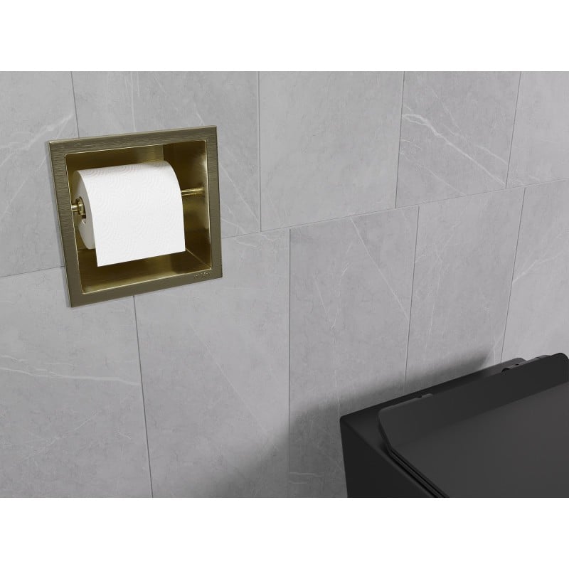 Mexen X-Wall-P Toilettenpapierhalter, gebürstetes Gold - 1953