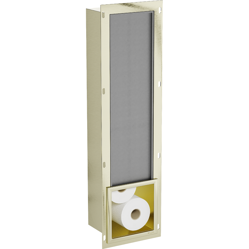 Mexen X-Wall-B Toilettenpapierhalter, gebürstetes Gold - 1955