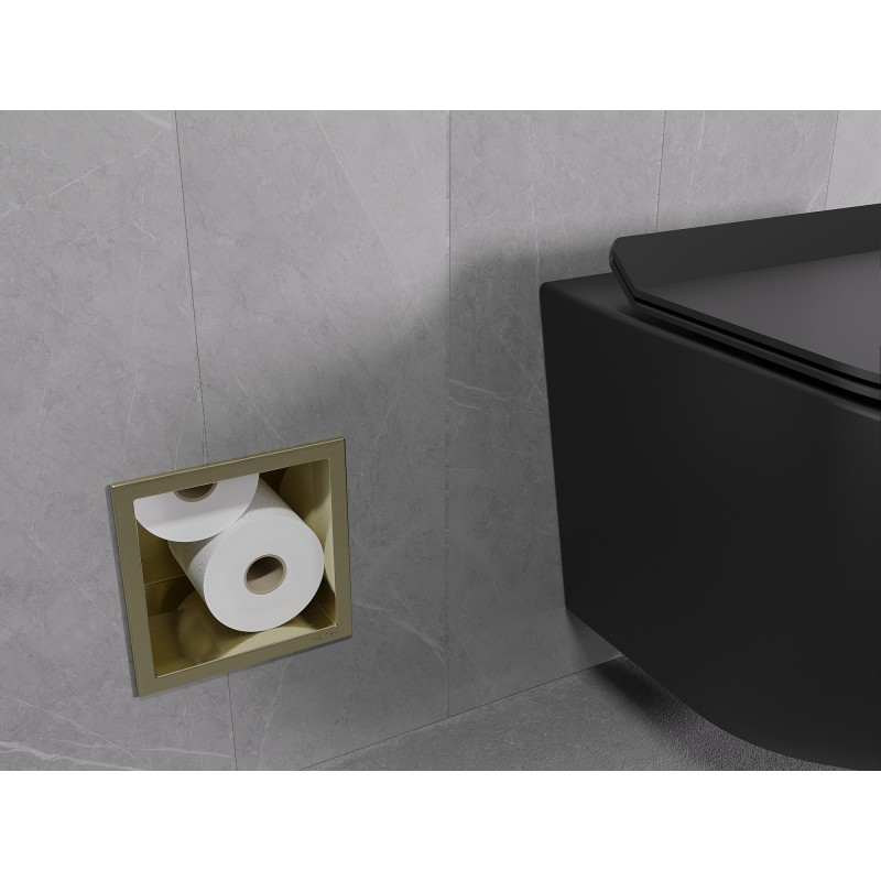 Mexen X-Wall-B Toilettenpapierhalter, gebürstetes Gold - 1955