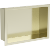 Mexen X-Wall-R Nischenregal mit Flansch 30 x 20 cm, gebürstetes Gold - 1950302010