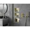 Mexen X-Wall-NR nischenregal ohne flansch 30 x 20 cm, gebürstetes gold - 1951302010