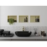 Mexen X-Wall-R Nischenregal mit Flansch 30 x 20 cm, gebürstetes Gold - 1950302010