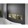 Mexen X-Wall-R Nischenregal mit Flansch 30 x 20 cm, gebürstetes Gold - 1950302010